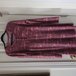 OCEAN+COAST BRAND WOMEN'S LONG SLEEVES THERMAL "BRICK CAMO" DRESS SIZE MEDIUM